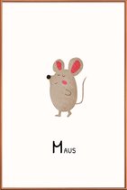JUNIQE - Poster met kunststof lijst Maus -40x60 /Grijs