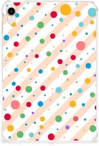 Hoesje met Tekst Geschikt voor Apple iPad mini 6 (2021) Siliconen Back Case Dots met doorzichte zijkanten