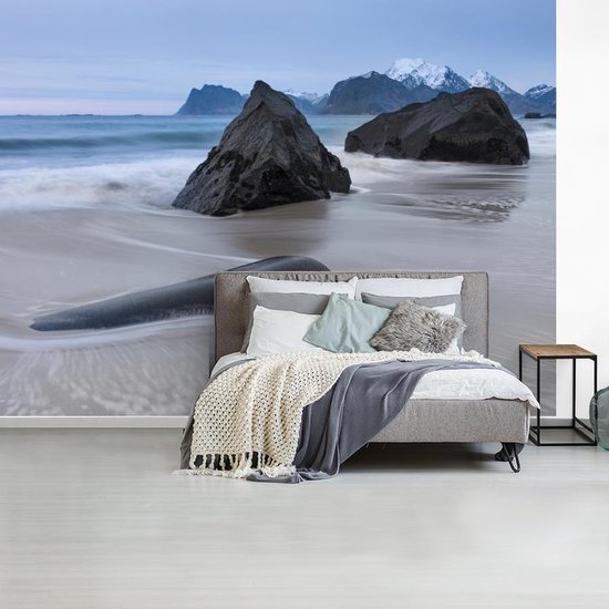 Papier peint - Papier peint photo Plage - Pierre - Mer - Largeur 320 cm x hauteur 240 cm