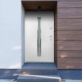 Bol.com vidaXL Voordeur 100x200 cm aluminium wit aanbieding Bol.com vidaXL Voordeur 100x200 cm aluminium wit aanbieding