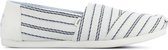 Toms Espadrilles Dames / Instapper / Damesschoenen - Canvas   - Alpargata Stripe - Wit - maat 38.5