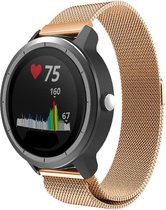 Shop4 - Bandje voor Garmin Forerunner 55 - Metaal Roségoud