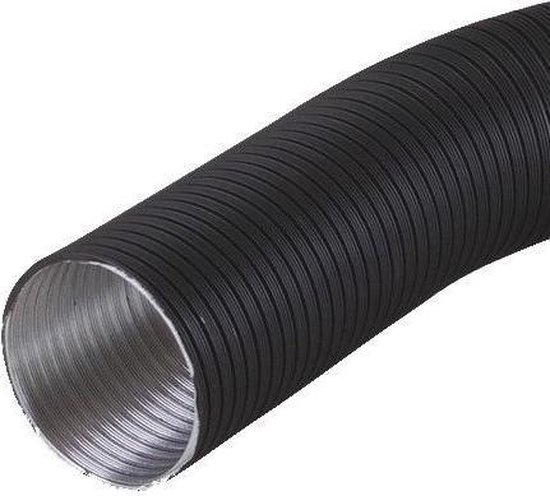 Zwarte aluminium flexibele slang Ø100mm - 1 meter- Ventilatieparts