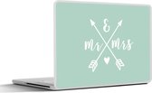 Laptop sticker - 11.6 inch - Spreuken - Jubileum - Mr & Mrs - Quotes - 30x21cm - Laptopstickers - Laptop skin - Cover