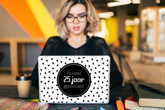 Autocollant pour ordinateur portable - 11,6 pouces - Mariage - Hourra ! 25 ans de mariage - Citations - Proverbes - 30x21cm - Autocollants pour ordinateur portable - Skin pour ordinateur portable - Housse