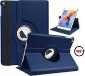 Geschikt Voor iPad 9/8/7 Hoes - 9e/8e/7e Generatie - 10.2 Inch - Case Cover Hoesje - Bookcase - 2021/2020/2019 - 360 Draaibaar - Roterend - Met Standaard - Donkerblauw