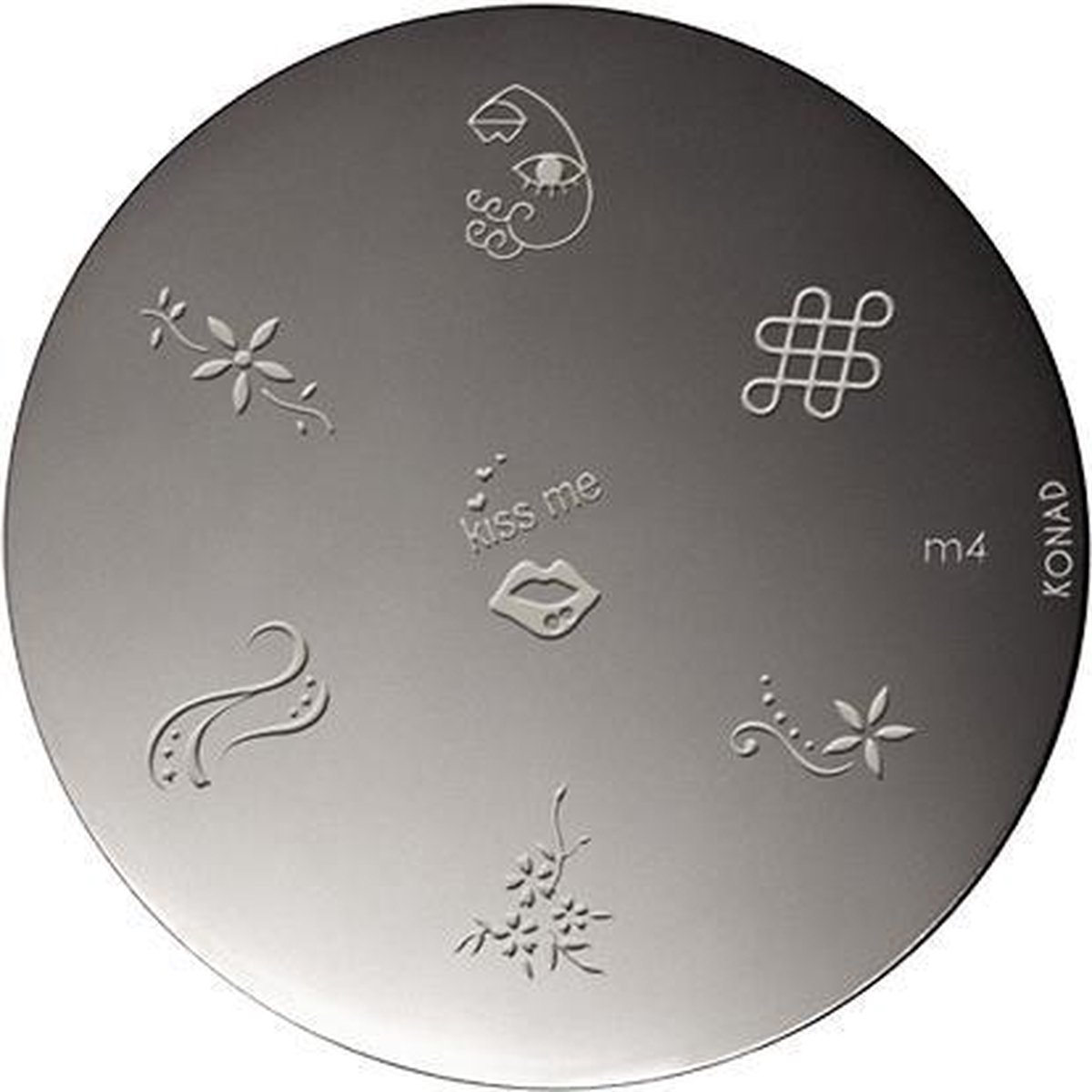 Goedkoopste KONAD nagel stempelplaat M4 met 7 nagel figuurtjes.