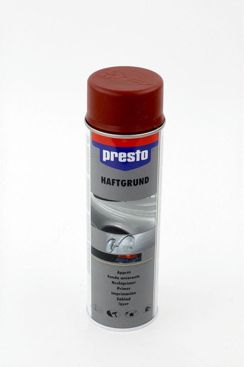 Presto Primer filler - rood - 500 ml - sneldrogend - roestbescherming - binnen en buiten gebruik