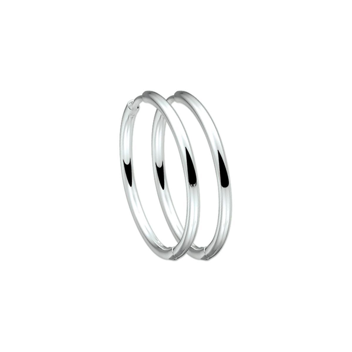 The Jewelry Collection Klapoorringen Rond - Zilver