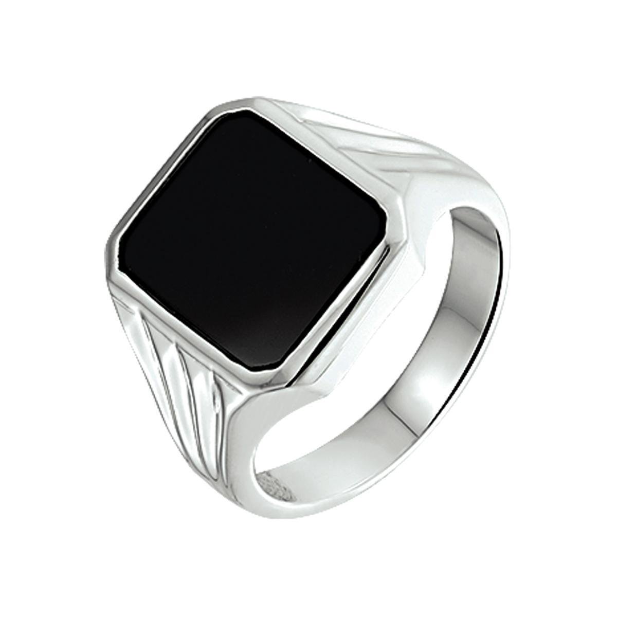 Zilveren Zegelring onyx 1013974 18.50 mm (58)