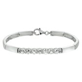 The Jewelry Collection Armband Zirkonia 4,5 mm 18,5 cm - Zilver
