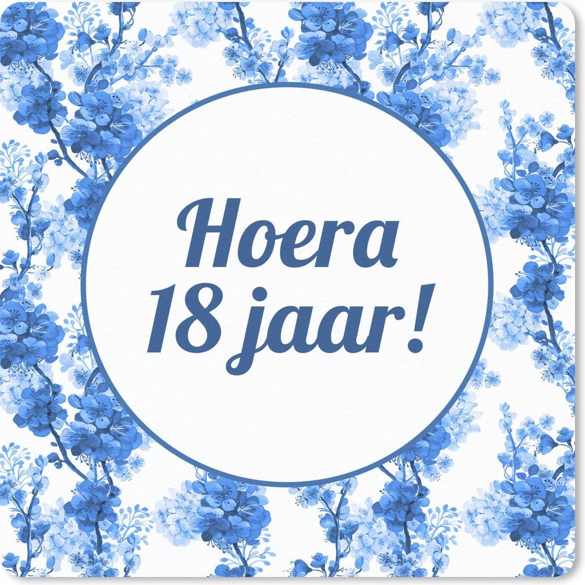 Muismat 30x30 cm - Mousepad Feest - 18 Jaar - Quote - Muismatten