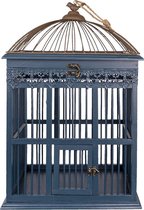 Vogelkooi Decoratie 40*32*60 cm Blauw Hout Rechthoek Vogelkooi voor Binnen Vogelkooi Hangend