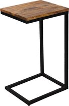Bijzettafel 35*30*60 cm Bruin Ijzer, Hout Rechthoek Side table Tafeltje