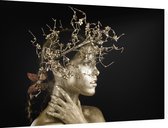 Girl in silver - Foto op Dibond - 90 x 60 cm