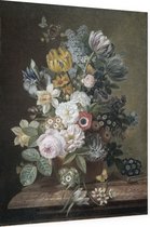 Stilleven met bloemen, Eelke Jelles Eelkema - Foto op Dibond - 60 x 80 cm
