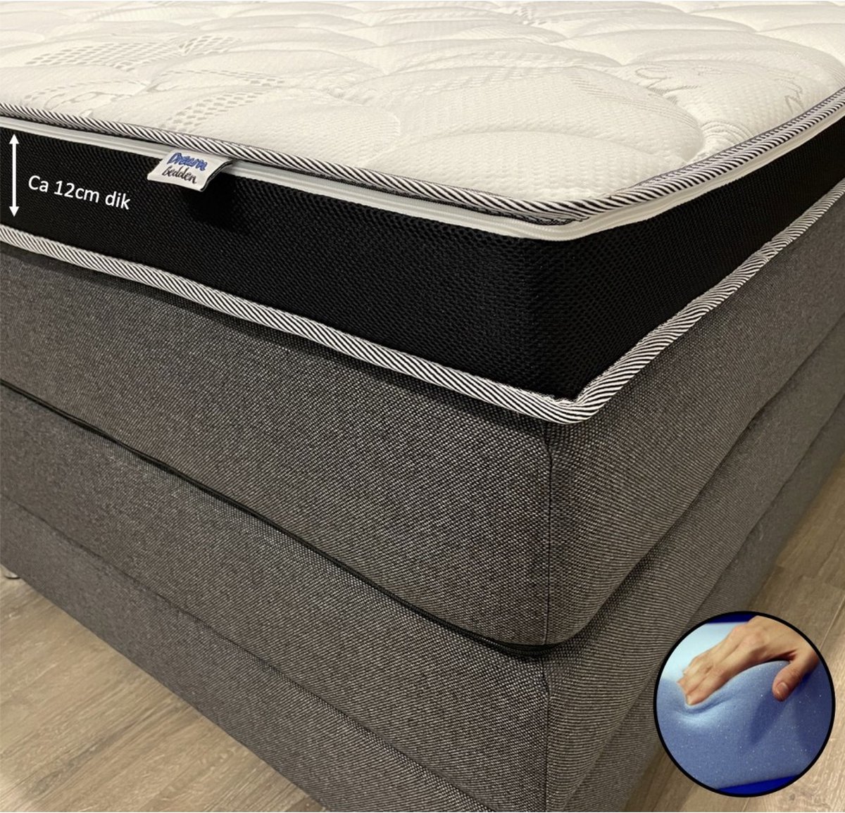 Hilton Hotel Topper - 120x210 - Medium - HR60 Koudschuim - ca. 12 cm dik - Cool & Fresh