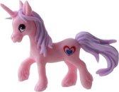 eenhoorn Pocket Unicorn meisjes 7 cm roze/hartje