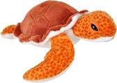knuffel schildpad junior 38 cm pluche oranje/wit