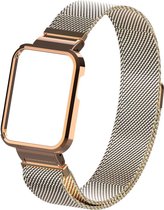 Milanees Smartwatch bandje - Geschikt voor Xiaomi Mi Watch Lite Milanese band - rosé goud - Strap-it Horlogeband / Polsband / Armband
