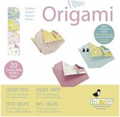 origami Kip vouwen 15 x 15 cm 20 stuks multicolor