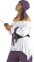 Piraat & Viking Kostuum | Hemd Brute Piraat Berdine Vrouw | Maat 46 | Carnaval kostuum | Verkleedkleding