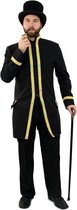 Goochelaar Kostuum | Jas Met Verlichting En Gouden Rand Heren Man | Maat 52 | Carnaval kostuum | Verkleedkleding