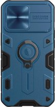 Nillkin CamShield Armor Hoesje voor de Apple iPhone 13 - Back Cover met Camera Slider Blauw
