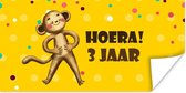 Poster Verjaardag - Kind - 3 Jaar - 150x75 cm
