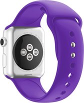 By Qubix Siliconen sportbandje - Violet - Dubbele druksluiting - Geschikt voor Apple Watch 38mm - 40mm - 41mm - Compatible Apple watch bandje -