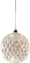 Peha Kerstbal Verlicht Led 15 Cm Glas Parelmoer
