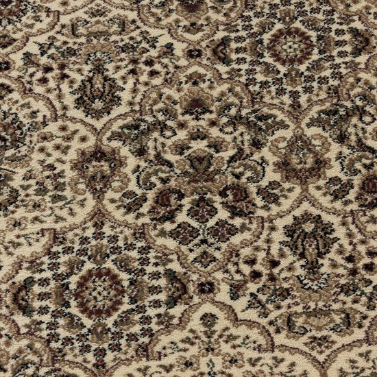 Tapis Impression Tabriz Oriental Classique à Poils Ras Beige - 120x170 CM