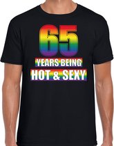 Hot en sexy 65 jaar verjaardag cadeau t-shirt zwart - heren - 65e verjaardag kado shirt Gay/ LHBT kleding / outfit L