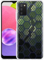 Hoesje Geschikt voor Samsung Galaxy A03s Snakeskin Honeycomb
