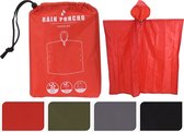 Regenponcho voor volwassenen (1 stuk) assorti