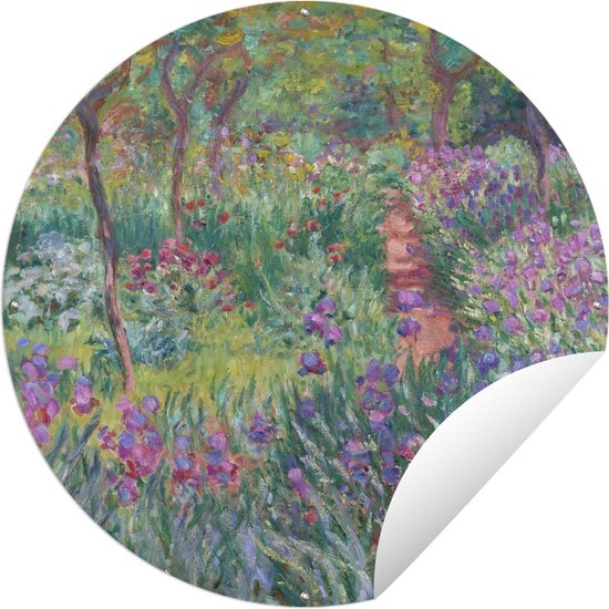 Tuincirkel De tuin van de artiest in Giverny - Claude Monet - 60x60 cm - Ronde Tuinposter - Buiten