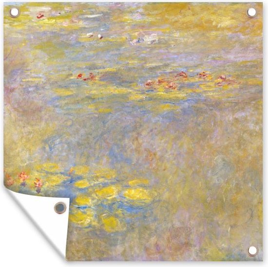 Tuinposters Waterlelies - Claude Monet - 50x50 cm - Tuindoek - Buitenposter