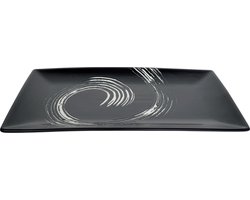 ORIENTAL SELECTION - BLACK MARU SERIES PLATE 34X19CM