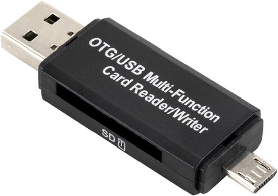 MCR1 Alles in 1 Mini-geheugenkaartlezer voor o.a Micro SD/SD/Mini SD/ SDHC/MMC M2/MS/XD /CF - Zwart | Officiële Shop