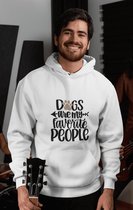 Dogs Are My Favorite People Hoodie, Cadeau Voor Hondenliefhebbers, Hondenbezitters Geschenken, Kwaliteit Unisex Hooded Sweatshirt,D004-045W, 3XL, Wit