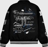 JORCUSTOM Artist Varsity Jacket - Black (Patch) - Volwassenen - Maat XS