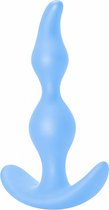 Lola Toys - First Time - Bent Anal Plug - Licht gebogen Buttplug - Anaalplug - Prostaat Stimulatie - P-Spot - 100% Fluweel zacht siliconen - Unisex - 13cm x 3cm - Blauw