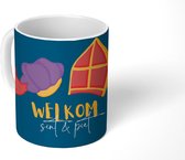 Mok - Koffiemok - Sinterklaas - Quotes - Sint - Welkom Sint en Piet - Kinderen - Jongens - Meisjes - Kindje - Mokken - 350 ML - Beker - Koffiemokken - Theemok