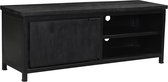 Tv meubel met 1 deur 140x40x51 cm mangohout en metaal