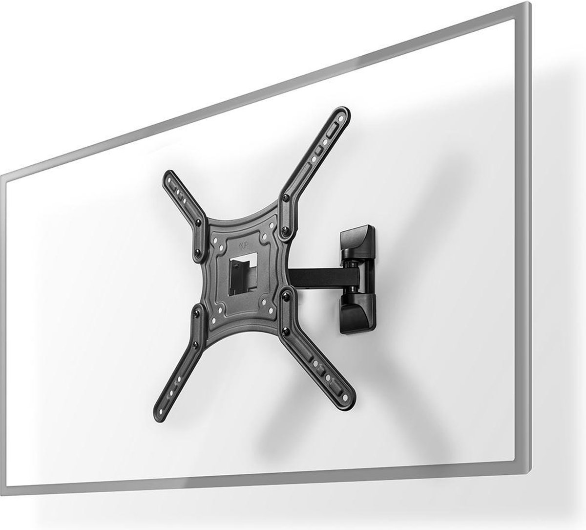 Nedis Draai- en Kantelbare TV-Muurbeugel | 23-55 " | Maximaal schermgewicht: 30 kg | Kantelbaar | Draaibaar | Minimale muurafstand: 67 mm | Maximale muurafstand: 197 mm | 2 Draaipunt(en) | ABS / Staal