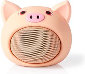 Bluetooth-Speaker - Maximale batterijduur: 3 uur - Handheld Ontwerp - 9 W - Mono - Ingebouwde microfoon - Koppelbaar - Animaticks Pinky Pig - Roze