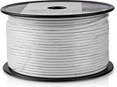 Nedis Coaxkabel op Haspel - RG59 - 75 Ohm - Dubbel Afgeschermd - ECA - 100.0 m - Coax - PVC - Wit - Rol