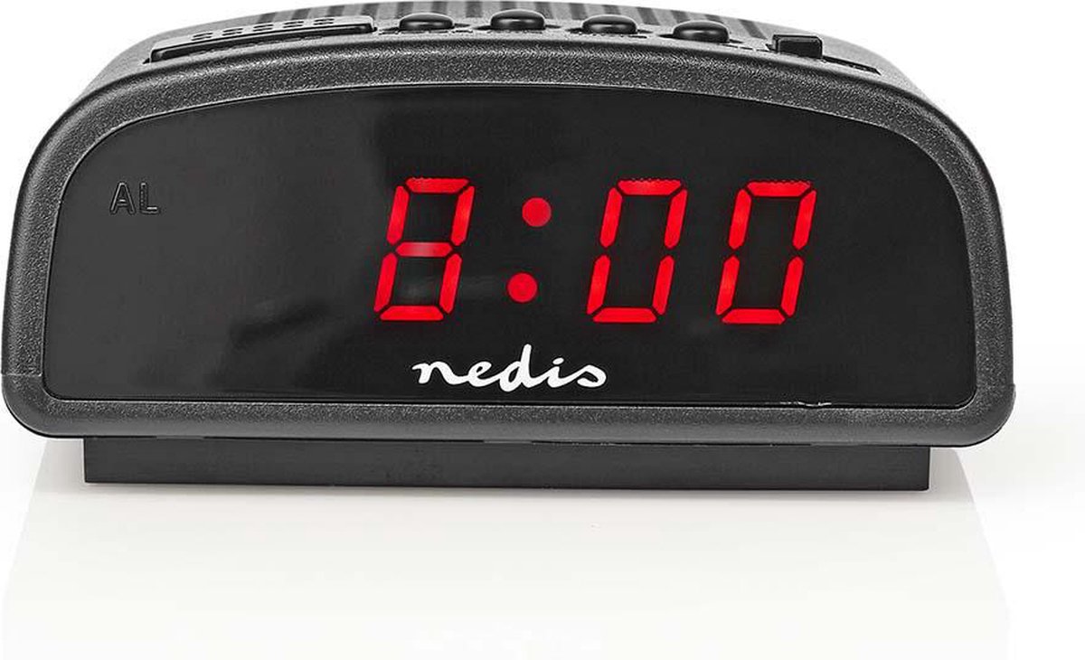 Nedis Digitale Bureau-Wekker - LED-Scherm - Snoozefunctie - Nee - Zwart - Nedis