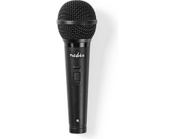 Nedis Bedrade Microfoon - Cardioïde - Afneembare Kabel - 5.00 m - 80 Hz - 13 kHz - 600 Ohm - -72 dB - Aan/uit knop - Inclusief reiskoffer - ABS / Aluminium - Zwart