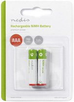 Nedis Oplaadbare NiMH-Batterij AAA | 1.20 V | AAA | 700 mAh | Voorgeladen | 2 Stuks | Blister